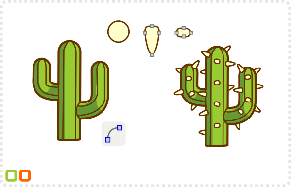 2Dgameartguru - cartoon cactus