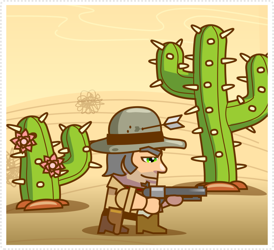 2Dgameartguru - cartoon cactus sample