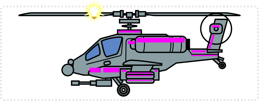 2dgameartguru - creating an apache helicopter