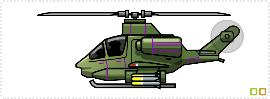 2dgameartguru - modifying the Apache Helicopter