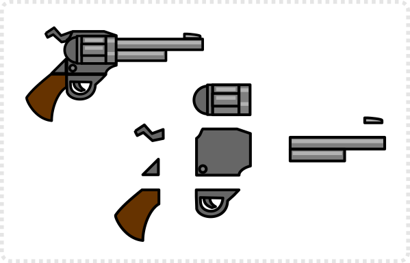 2dgameartguru - making a simplified revolver