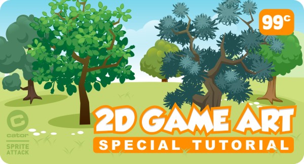 2dgameartguru – special tutorial 2 – trees 2Dgameartguru - special tutorial no.2