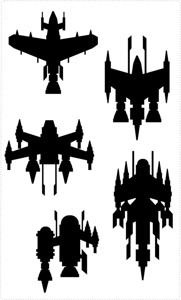 2Dgameartguru spaceship design