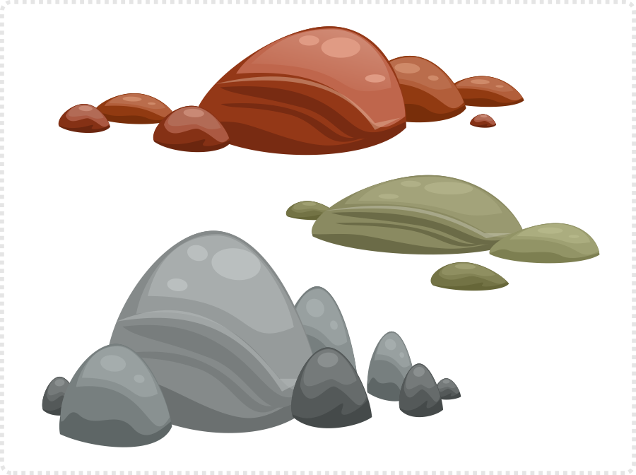 2dgameartguru - shading rocks and stones