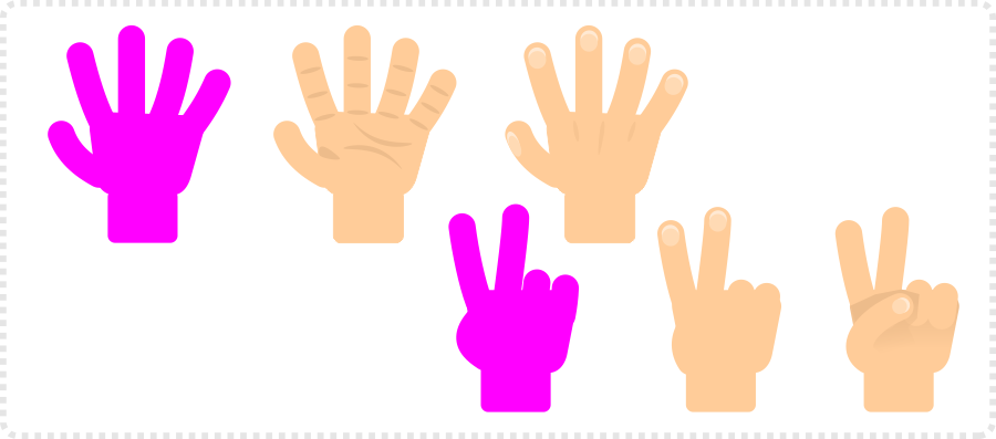 Creating simplified hands using basic shapes and lines - 2dgameartguru