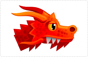 2Dgameartguru building a dragon's head