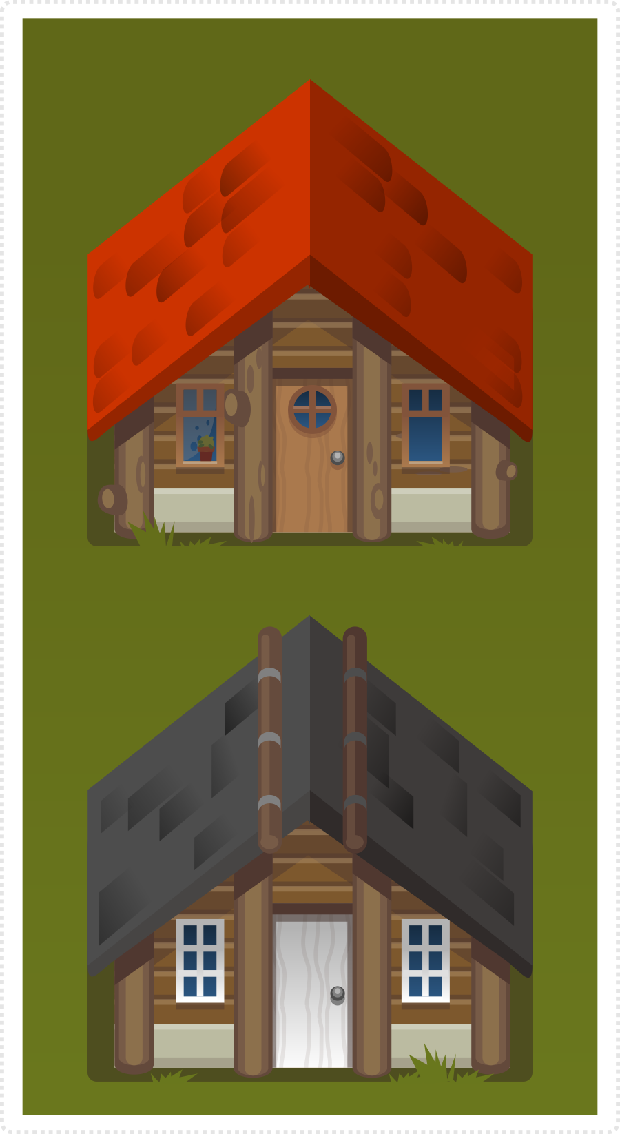 Refining 2D gameart houses the quick and easy way - 2dgameartguru