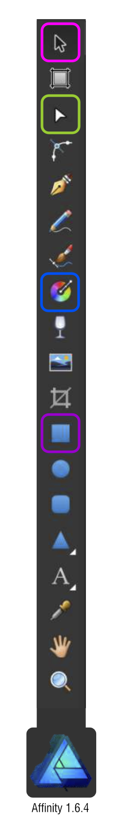 2Dgameartguru Affinity toolbar