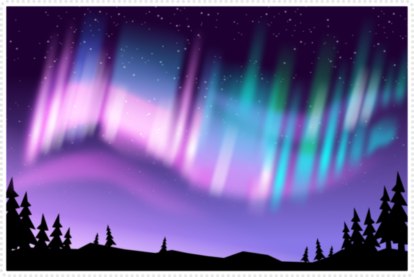 Northern Lights - effect - created with blurs - 2dgameartguru