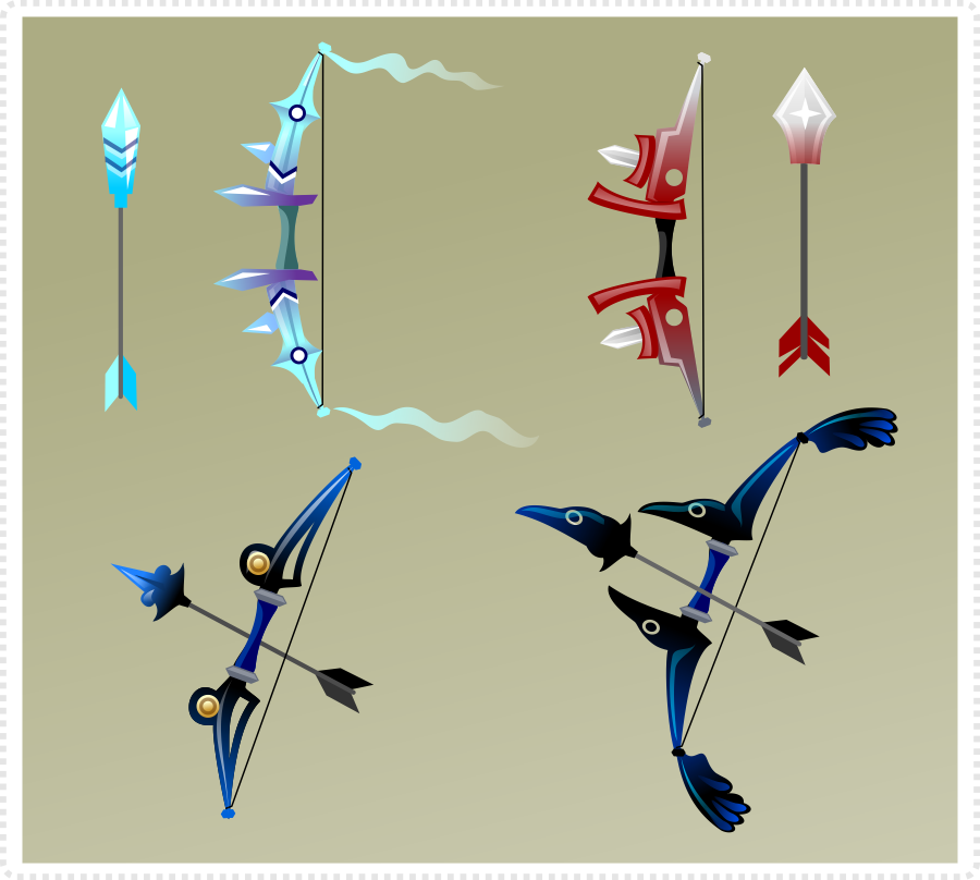 2dgameartguru - crafting a bow and arrows