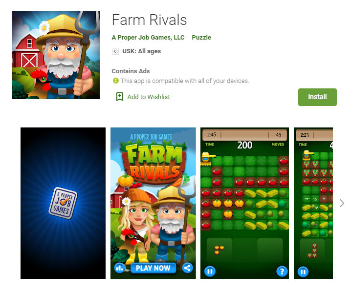 2Dgameartguru - Farm Rivals Puzzle Game