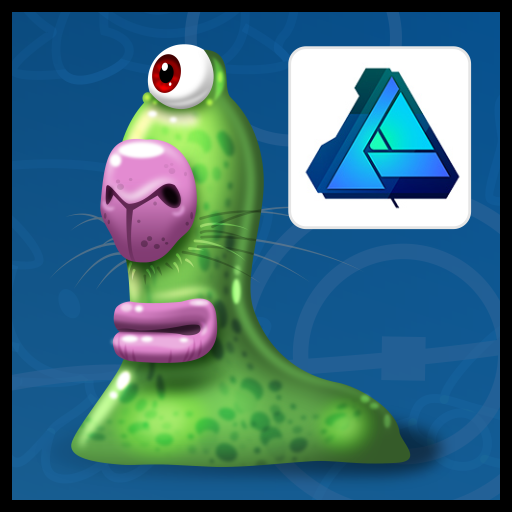 2Dgameartguru - character design alien blob