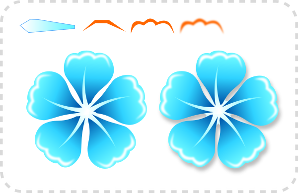2Dgameartguru - flowers using symbols in Affinity