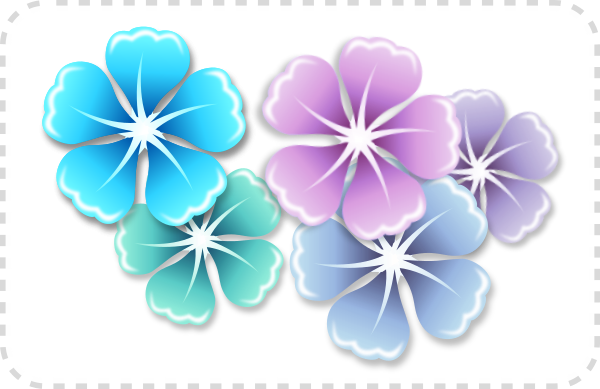 2Dgameartguru - flowers using clones in Inkscape