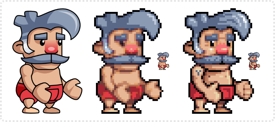 Free 3 Character Sprite Pixel Art by 2D Game Assets on Dribbble