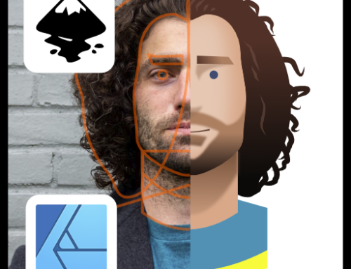 Simplified vector portraits using basic shapes