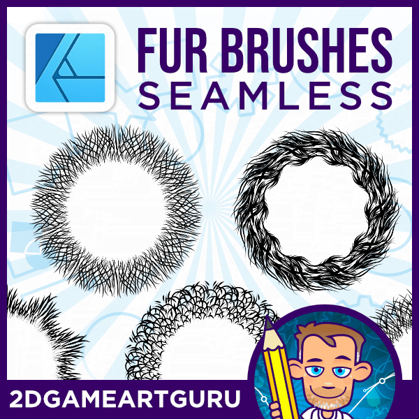 2dgameartguru - brush set fur 1
