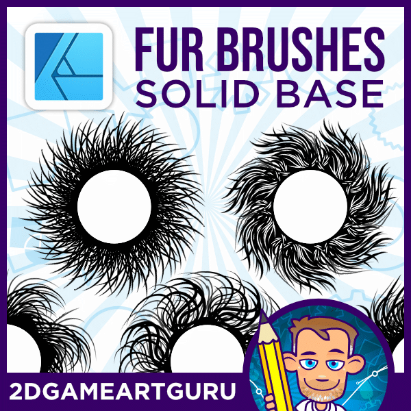 2dgameartguru - brush set fur 2