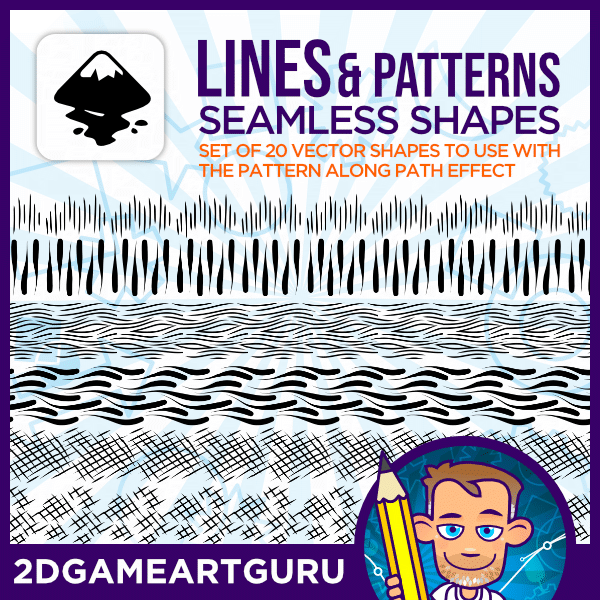 2Dgameartguru - lines and patterns Inkscape
