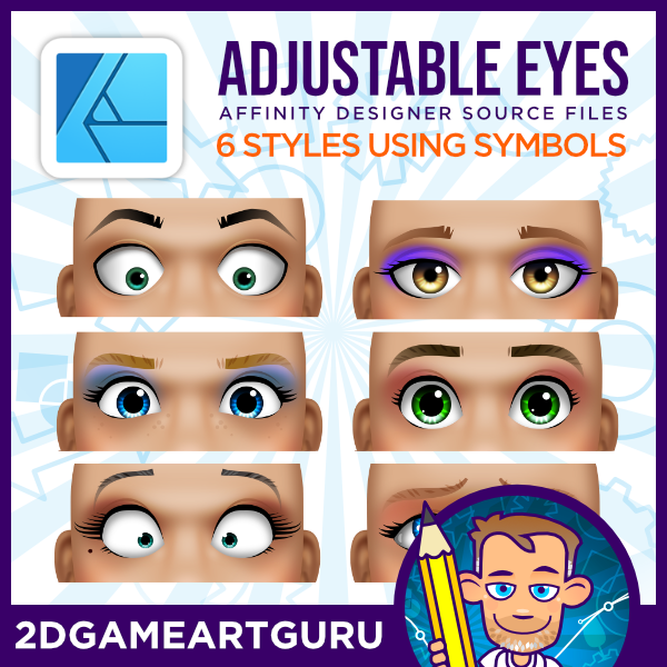 2dgameartguru - adjustable eyes