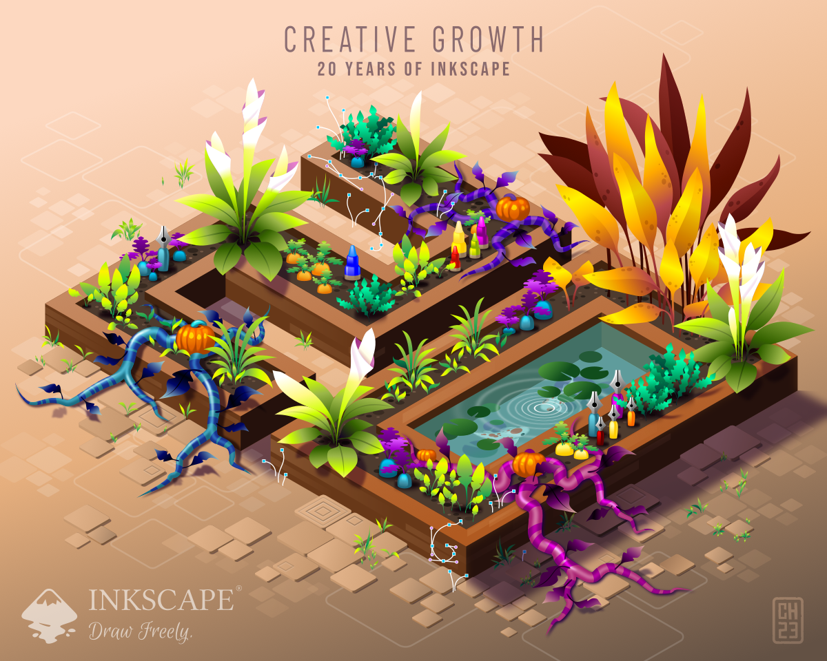 Inkscape – Illustration – ‘Inventive Progress’ 20 years of Inkscape ...