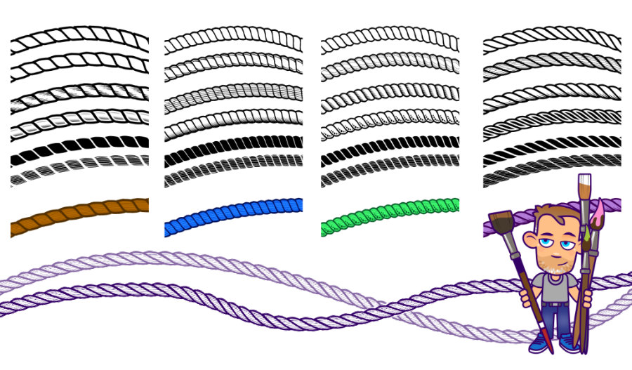2Dgamerartguru - rope brushes gumroad